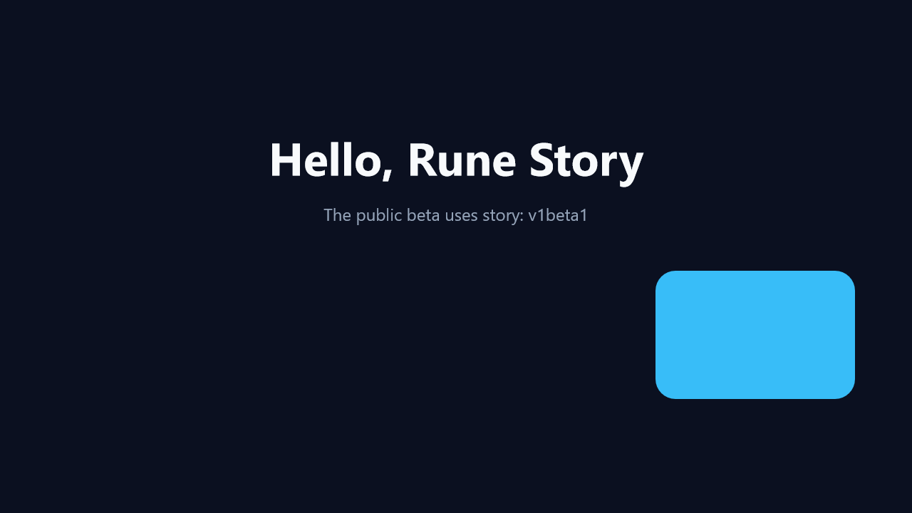 Hello Rune example